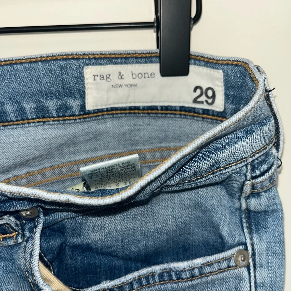 Rag & Bone Blue Straight Leg Jeans - Picture 3 of 5